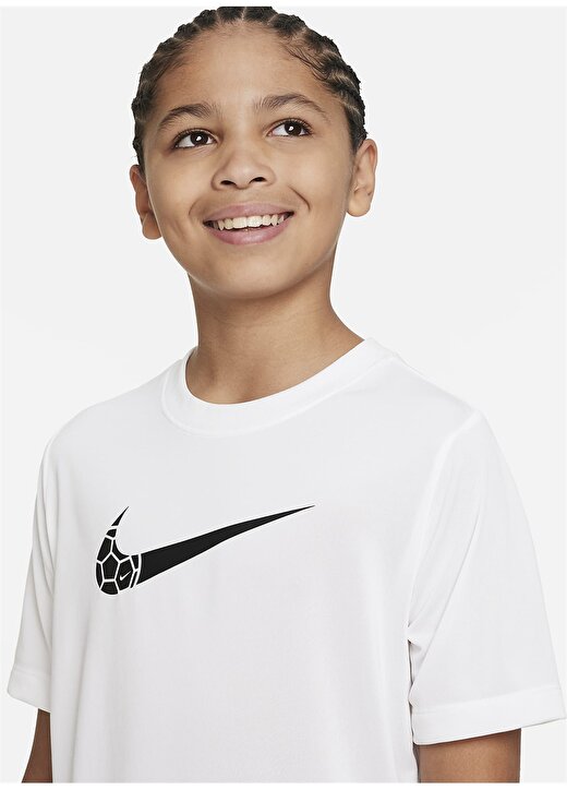 Nike Çocuk Beyaz Bisiklet Yaka T-Shirt FD0842-100 B NK DF TEE FUTBOL 3