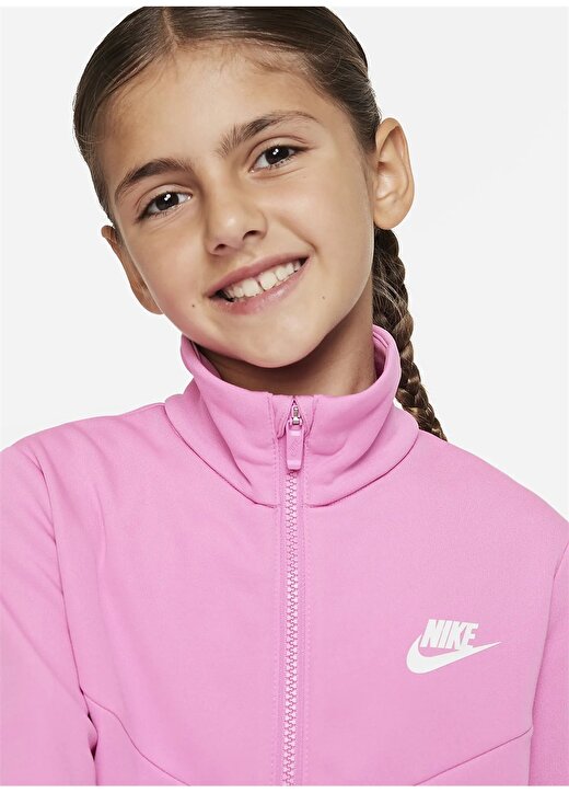 Nike Düz Pembe Kız Çocuk Eşofman Takımı FD3067-675 K NSW TRACKSUIT POLY FZ 4