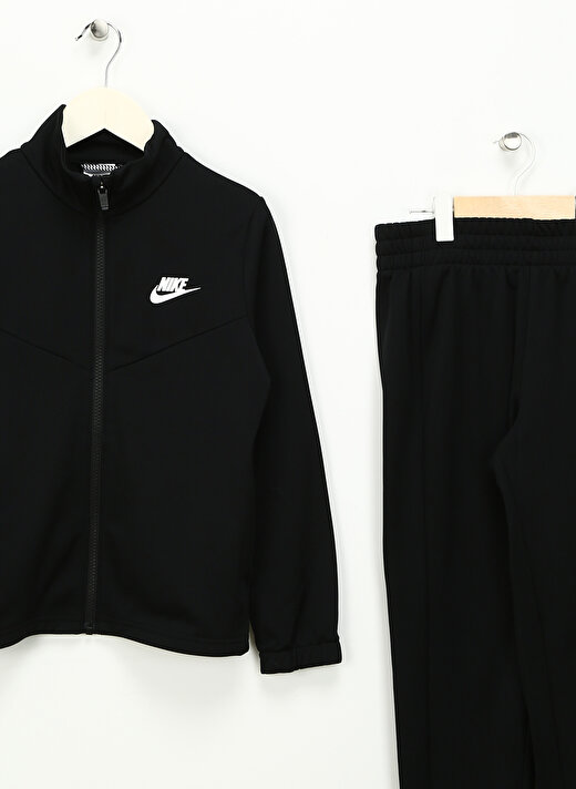 Nike Düz Siyah Erkek Çocuk Eşofman Takımı FD3067-010 K NSW TRACKSUIT POLY FZ 3