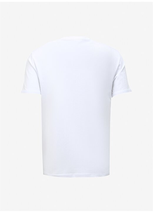 Armani Exchange Bisiklet Yaka Baskılı Beyaz Erkek T-Shirt 8NZTCD 61AB WHITE/NEW ULTRAMARIN 2