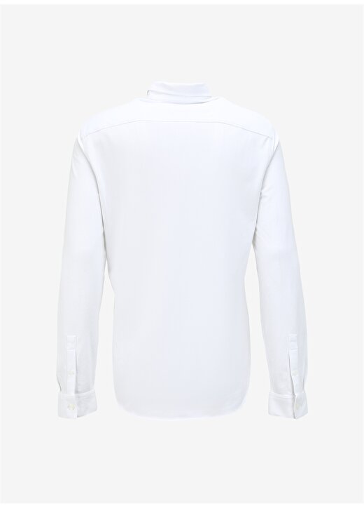 Armani Exchange Regular Fit Beyaz Düz Erkek Gömlek 6RZCHJ 1100 WHITE 2