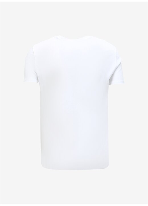 Armani Exchange Bisiklet Yaka Baskılı Beyaz Erkek T-Shirt 6RZTAP 1100 WHITE 2
