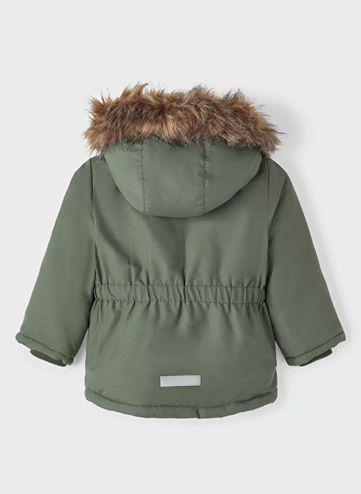 Name İt Haki Kız Bebek Kapüşonlu Normal Bel Kürklü Mont NMFMARLIN PARKA JACKET  PB 2