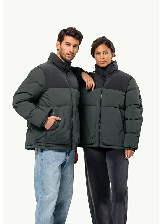 Jack Wolfskin Koyu Yeşil Erkek Kapüşon Yaka Mont Dellbrueck Jkt 1