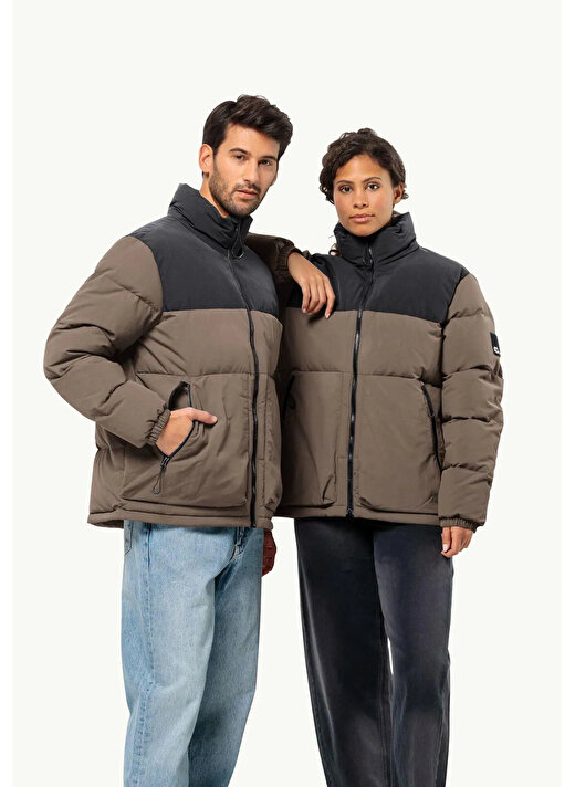 Jack Wolfskin Kahve Erkek Kapüşon Yaka Mont Dellbrueck Jkt 1