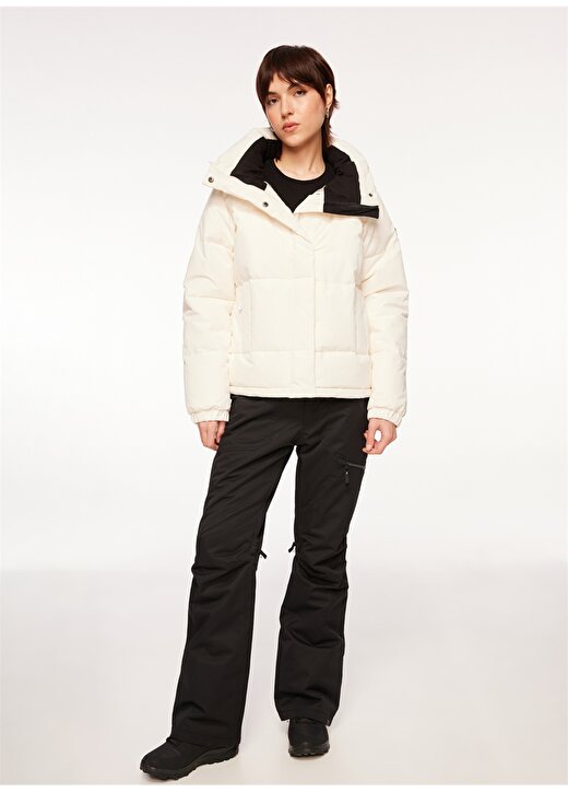 Quiksilver Beyaz Kadın Dik Yaka Ceket ERJJK03556 Winter Rebel Jk 2