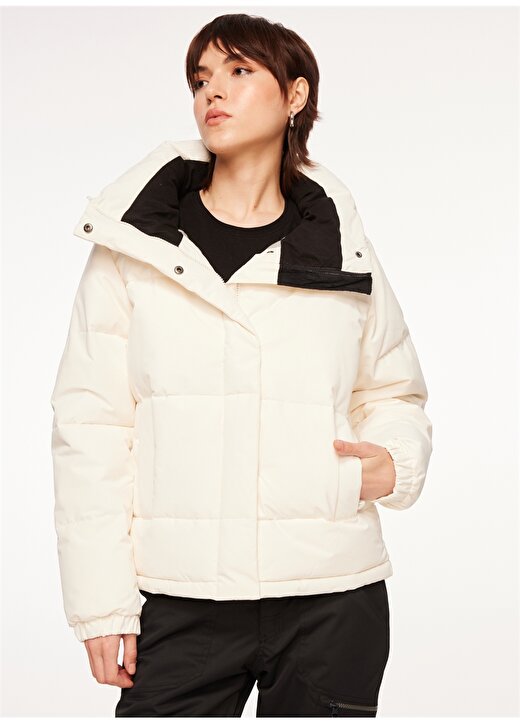 Quiksilver Beyaz Kadın Dik Yaka Ceket ERJJK03556 Winter Rebel Jk 3