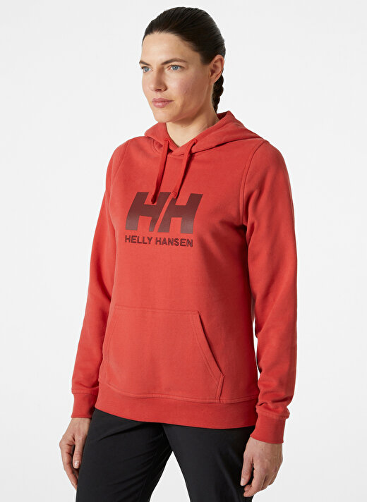 Helly Hansen Kırmızı Kadın Kapüşonlu Sweatshirt HHA.33978_HELLY HANSEN  W LOGO HOOD 1