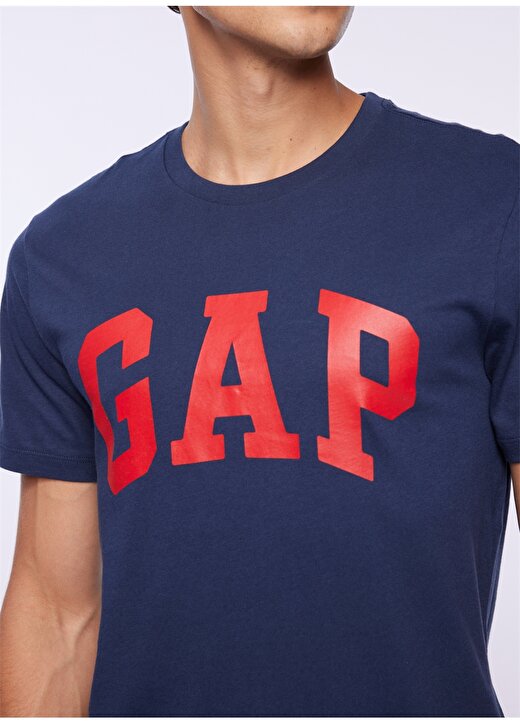 Gap Bisiklet Yaka Baskılı Lacivert Erkek T-Shirt 550338 3