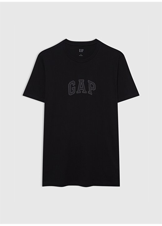 Gap Bisiklet Yaka Nakışlı Siyah Erkek T-Shirt 570044 2