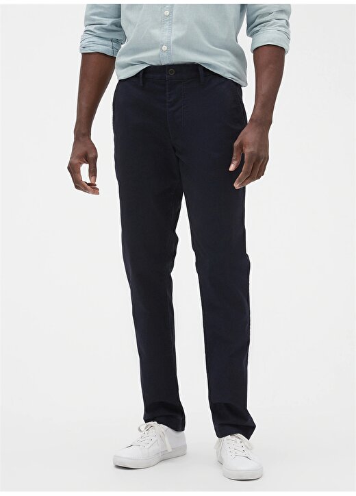 Gap Normal Bel Dar Paça Slim Fit Lacivert Erkek Pantolon 500357 1