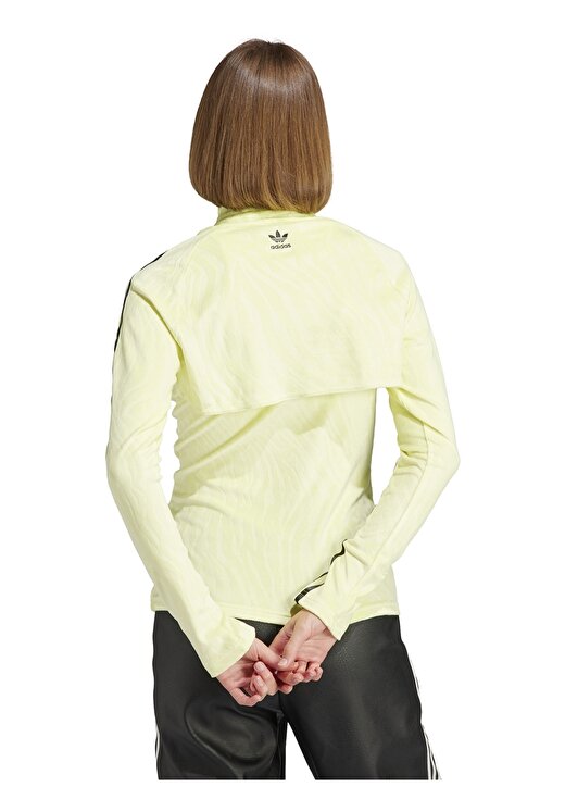 Adidas Neon Sarı Kadın Bisiklet Yaka T-Shirt IJ5027 LONG SLEEVE TEE 2