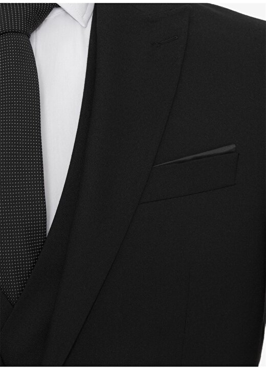Süvari Normal Bel Slim Fit Siyah Erkek Takım Elbise TK1001100128 4