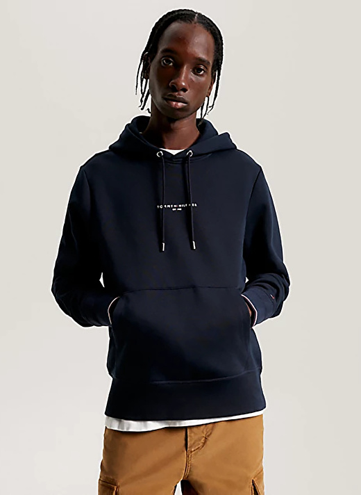 Tommy Hilfiger Kapüşon Yaka Mavi Erkek Sweatshırt MW0MW32673DW5 1