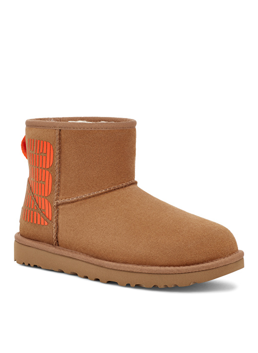 Ugg Süet Taba Kadın Bot MINI UGG SIDE LOGO1144057 2