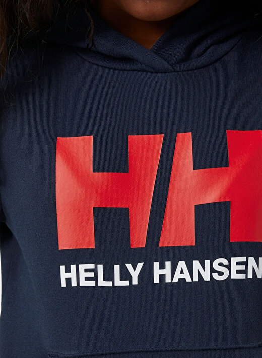 Helly Hansen Lacivert Erkek Çocuk Sweatshirt HHA.41677 JR LOGO HOODIE 2.0 4
