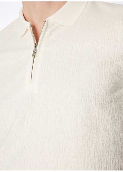 Fabrika Comfort Düz Kırık Beyaz Erkek Polo T-Shirt FC4SM-TST 0705 4