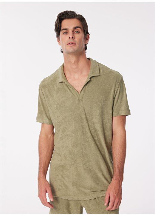 Fabrika Yeşil Erkek Basic Polo T-Shirt F4SM-TST 0981 3