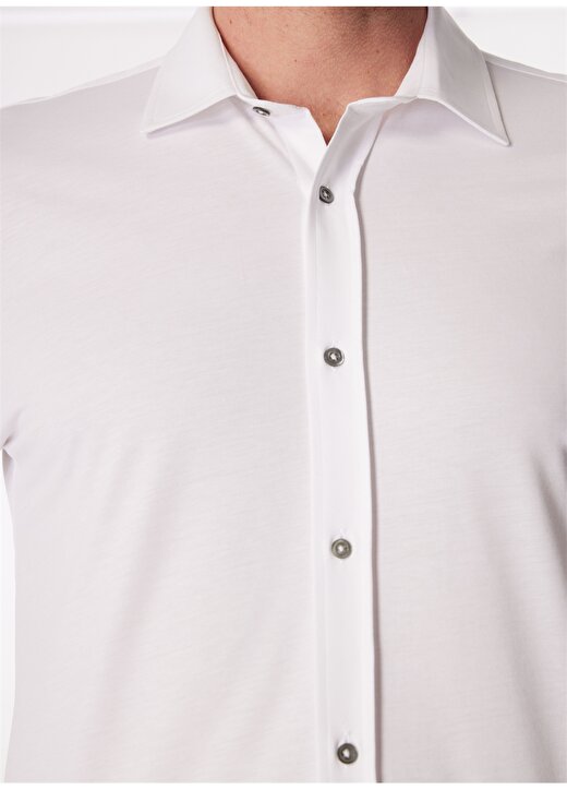 Fabrika Beyaz Erkek Basic Gömlek F4SM-GML 0704 4