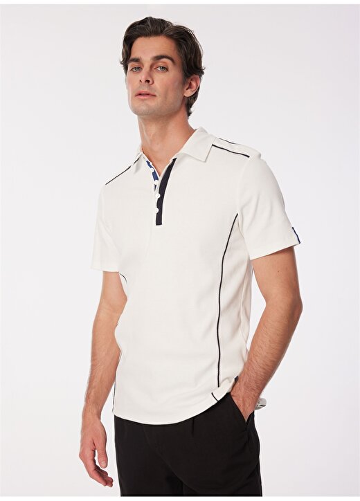 Fabrika Beyaz Erkek Basic Polo T-Shirt F4SM-TST 0750 1
