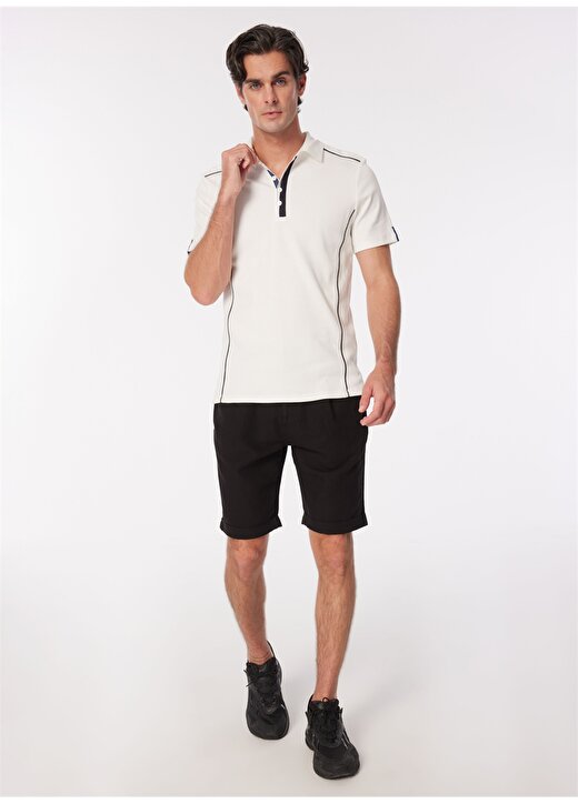 Fabrika Beyaz Erkek Basic Polo T-Shirt F4SM-TST 0750 2