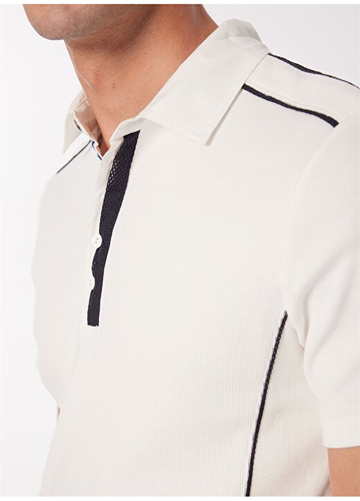 Fabrika Beyaz Erkek Basic Polo T-Shirt F4SM-TST 0750 4