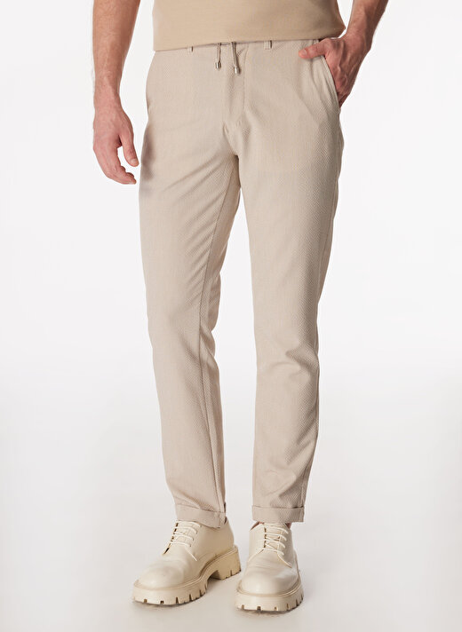 Fabrika Bej Erkek Slim Fit Chino Pantolon F4SM-PNT 0251   3