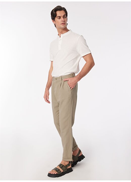 Fabrika Haki Erkek Basic Chino Pantolon F4SM-PNT 0726 2