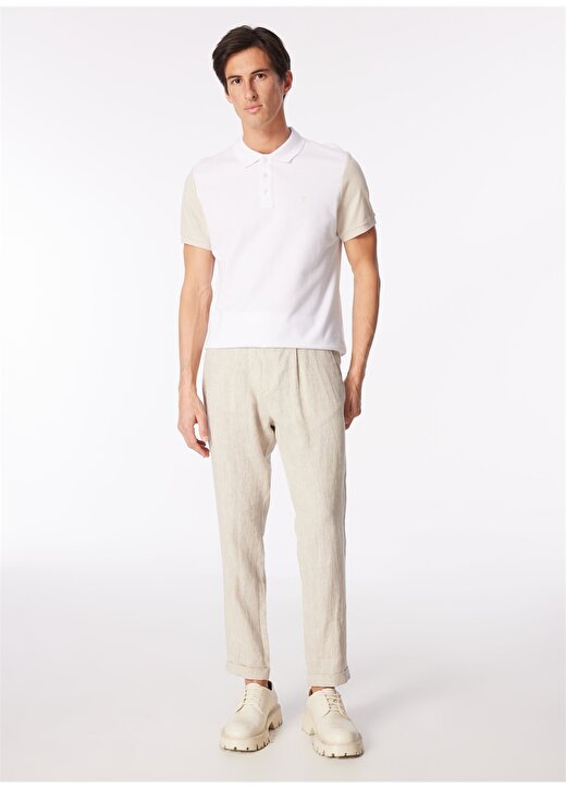 Fabrika Kırık Beyaz Erkek Basic Polo T-Shirt FS4SM-TST 0521 2