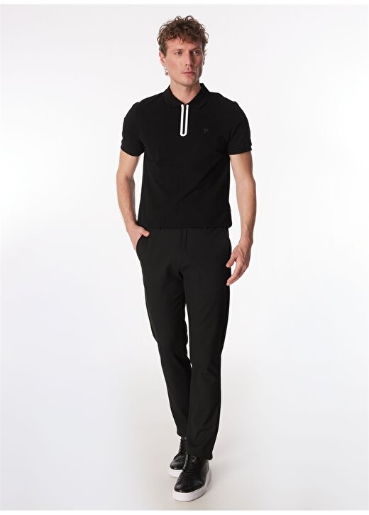 Fabrika Siyah Erkek Basic Polo T-Shirt F4SM-TST 0747 3