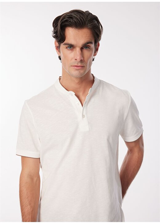 Fabrika Comfort Kırık Beyaz Erkek Regular Fit T-Shirt FC4SM-TST 0764 3