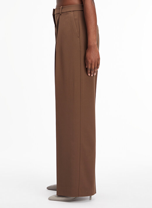 Calvin Klein Yüksek Bel Normal Kahve Kadın Pantolon K20K205965GWY 2