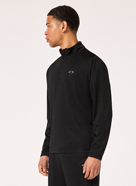 Oakley Siyah Erkek Fermuarlı Polar Sweatshırt FOA404792 FOUNDATIONAL 1/4 ZIP   3