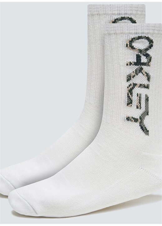 Oakley Erkek Beyaz Çorap FOS900277 B1B SOCKS 2.0 (3 PCS) 2