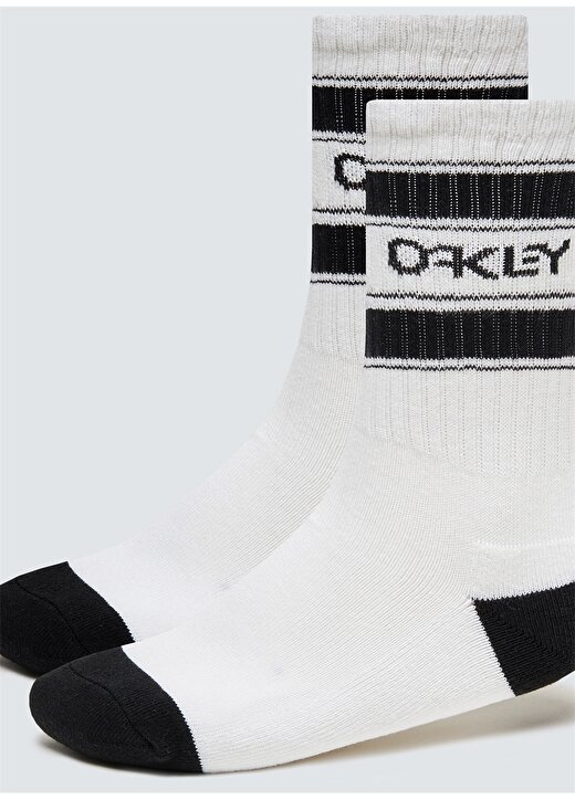 Oakley Erkek Beyaz Çorap FOS900353 B1B ICON SOCKS (3 PCS) 2