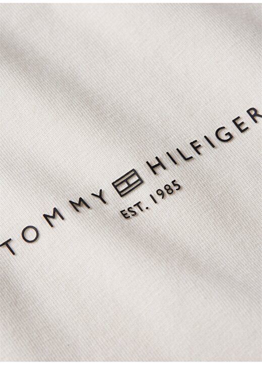 Tommy Hilfiger Bisiklet Yaka Düz Beyaz Kadın T-Shirt WW0WW37877YBL 4