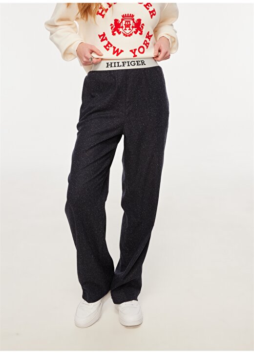 Tommy Hilfiger Yüksek Bel Normal Lacivert Kadın Pantolon WW0WW40436DW5 3
