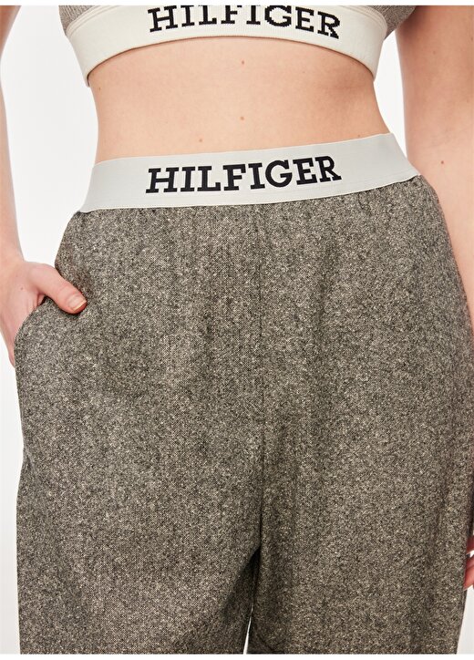 Tommy Hilfiger Yüksek Bel Normal Gri Kadın Pantolon WW0WW404360IM 4