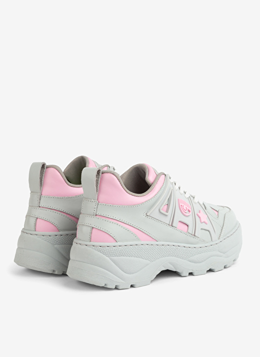 Chiara Ferragni Pembe - Gri Kadın Deri Sneaker CF3215_289 2