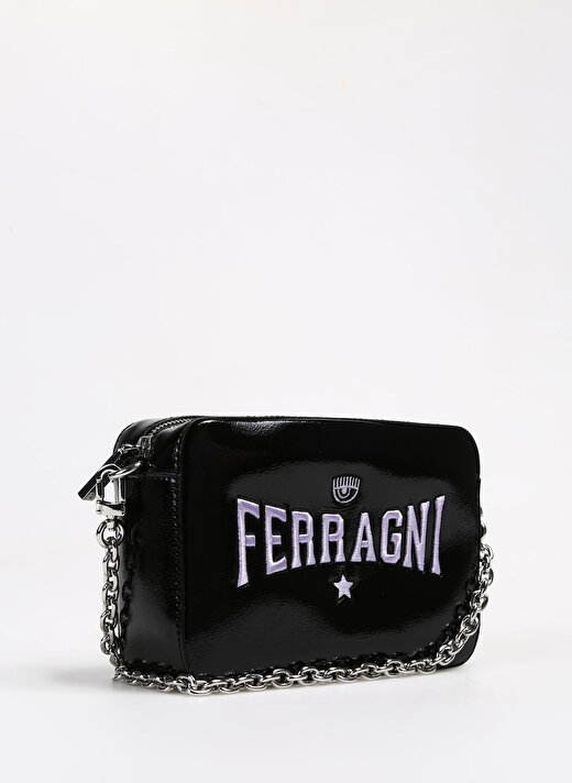 Chiara Ferragni Siyah Kadın 20x14x6 cm Çapraz Çanta 75SB4BN4ZS954899  2