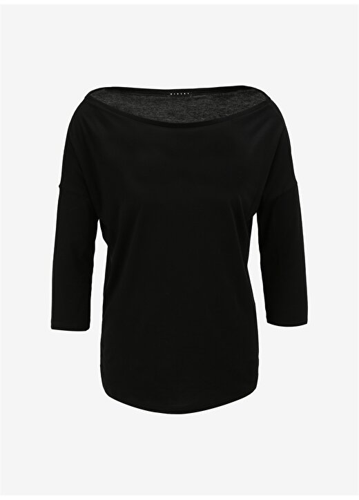 Sisley Kayık Yaka Siyah Kadın T-Shirt 3QU4L12EE 1