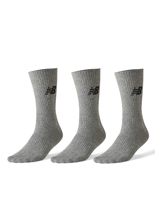 New Balance Gri Unisex 3Lü Çorap ANS3204-AG-NB Lifestyle Socks 1