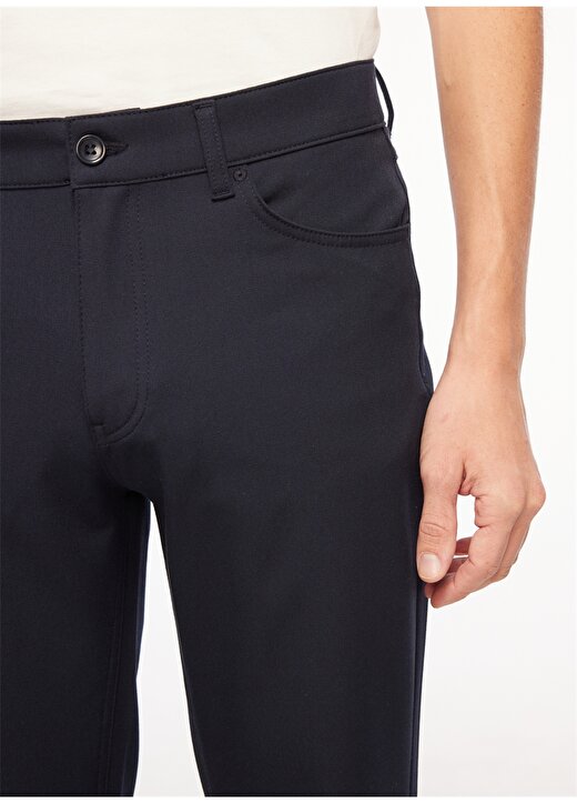 E 4.0 Design Studio X Fabrika Lacivert Erkek Dar Paça Düşük Bel Slim Fit Chino Pantolon F3WM-PNT F 13 4