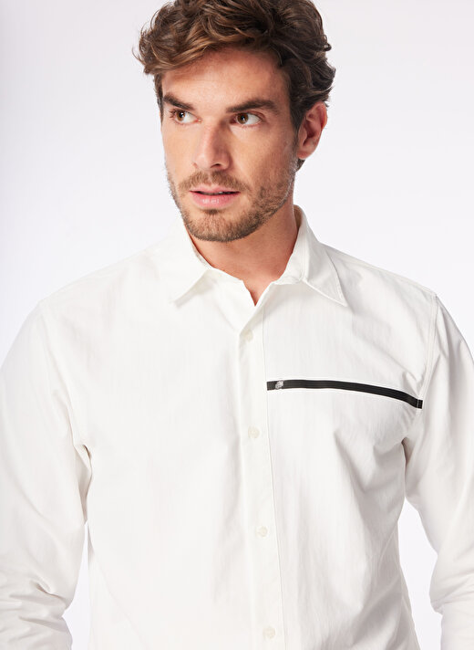 Fabrika Basic Gömlek Yaka Düz Beyaz Erkek Gömlek F4SM-GML 0749 2