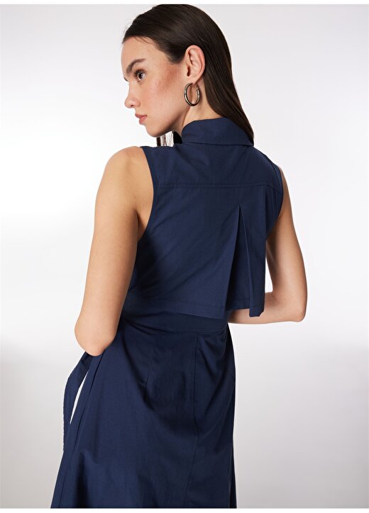 Fabrika Lacivert Kadın Basic Elbise F4SL-ELB0608 4
