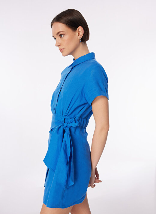 Fabrika Mavi Kadın Mini Elbise 4