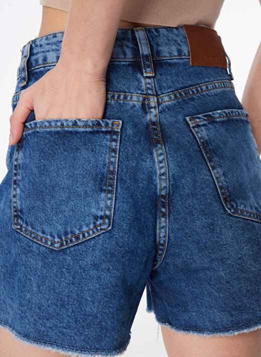 Fabrika İndigo Kadın Denim Şort F4SL-SHT0486  3