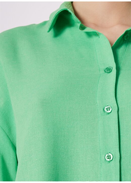 Fabrika Yeşil Kadın Crop Gömlek MONDORF 4