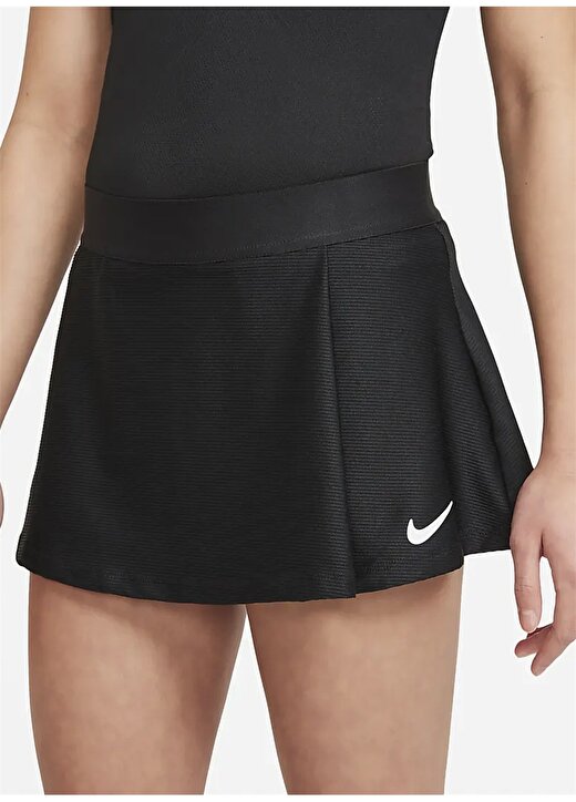 Nike Siyah - Gri - Gümüş Kız Çocuk Tenis Eteği CV7575-010 2