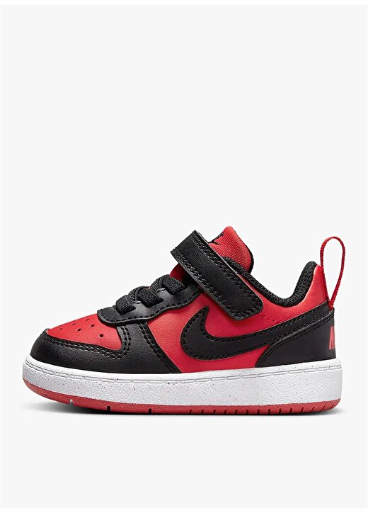 Nike Siyah - Kırmızı Bebek Yürüyüş Ayakkabısı DV5458-600 COURT BOROUGH LOW TD 1